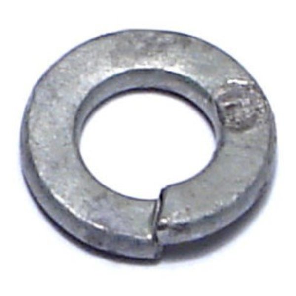 Midwest Fastener Split Lock Washer, For Screw Size #14 Steel, Galvanized Finish, 100 PK 05635